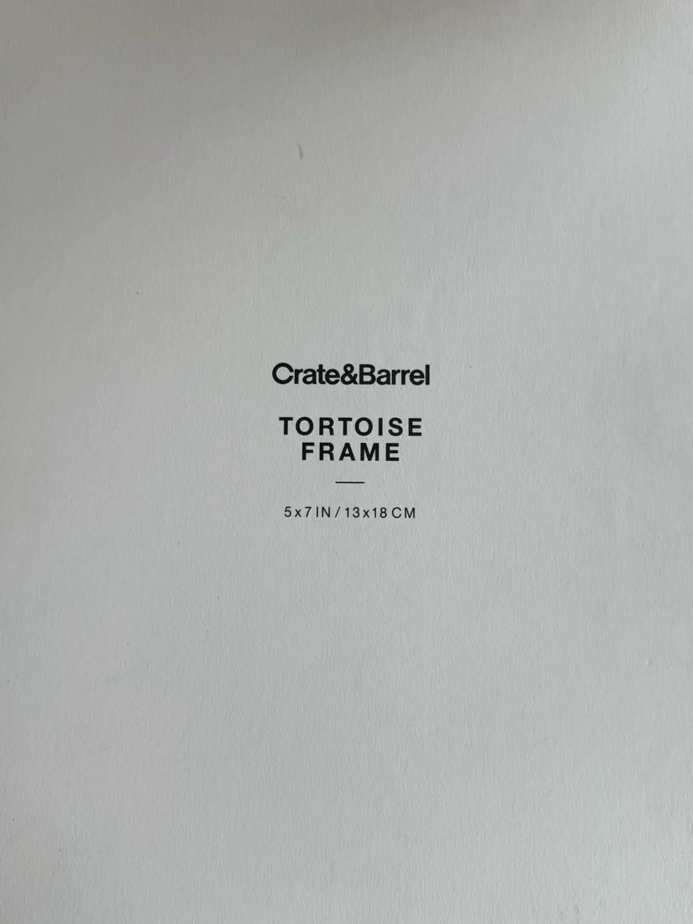 Crate&Barrel Brown Faux-Tortoiseshell Photo Frame with Gold Trim